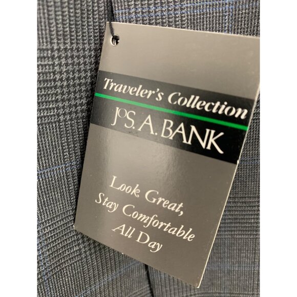 NWT Jos A Bank Travelers Gordon Black Plaid Wool Suit 42R / 37 RY10371 $695 - Picture 16 of 16